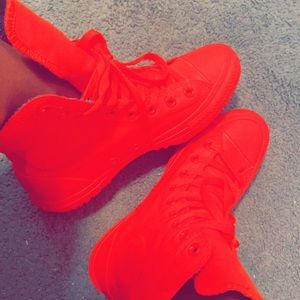 Red High top converse